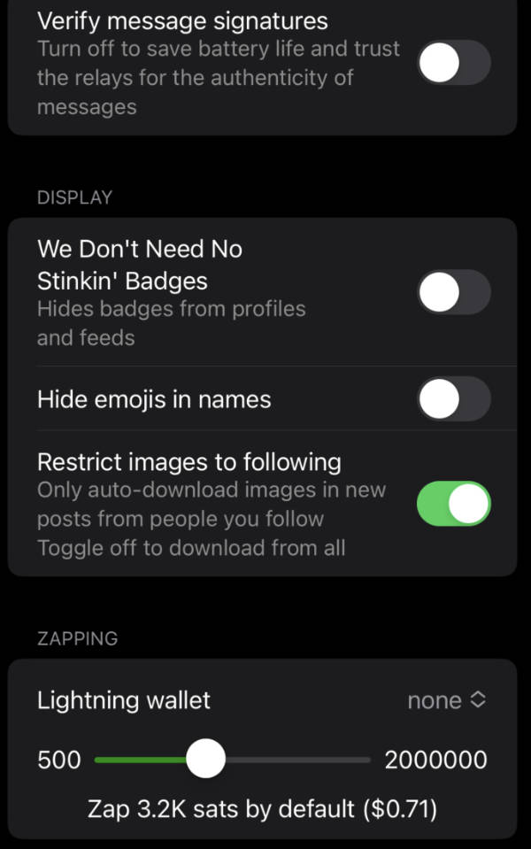 Display settings